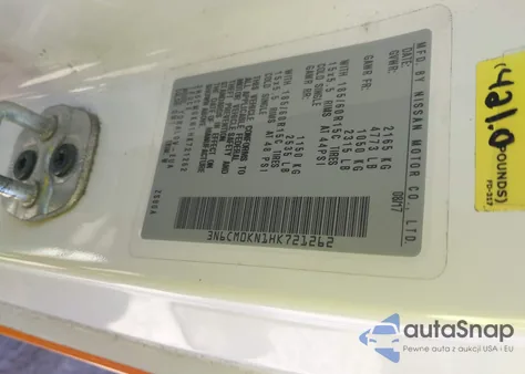 2017 Nissan Nv200 Sv from USA, damaged, VIN 3N6CM0KN1HK721262